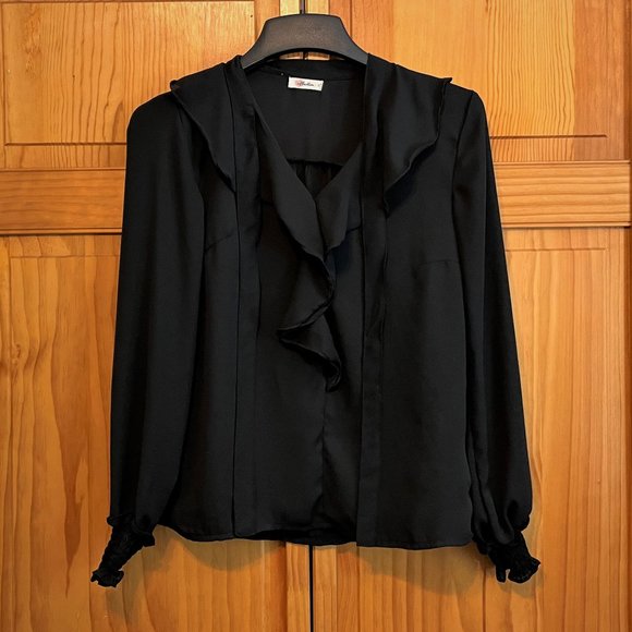 Affection Black Blouse - Picture 1 of 2